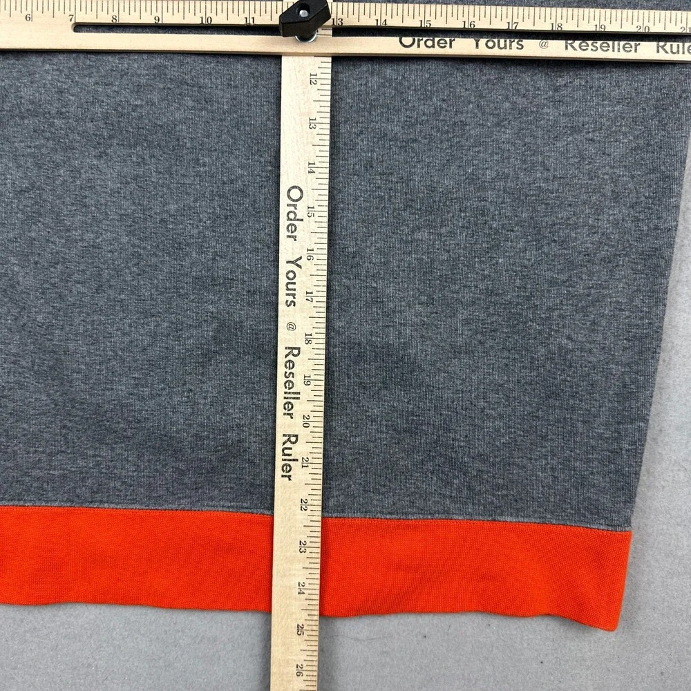 Clemson Tigers Sweater Men Large Gray Orange Nike Football Paw Zip Pocket NCAA L